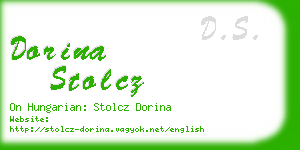 dorina stolcz business card